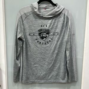 Majestic Florida Panthers Hockey Gray NHL Pullover Hoodie Sweater Shirt Small